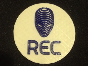 Логотип REC на подставке