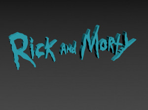 Надпись Rick and Morty оригинальным шрифтом