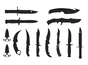 Коллекция ножей.