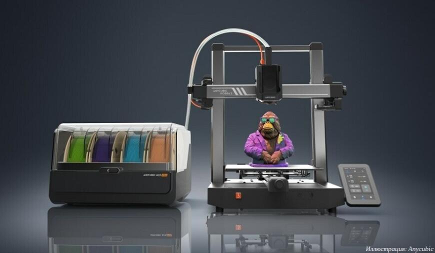 Anycubic анонсировала 3D-принтер Kobra 3 и систему автоматической смены филамента