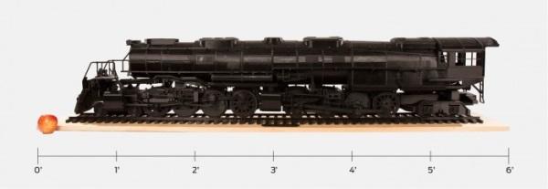 Большой 3D-печатный локомотив 4-8-8-4 Big Boy был создан за 1000 часов