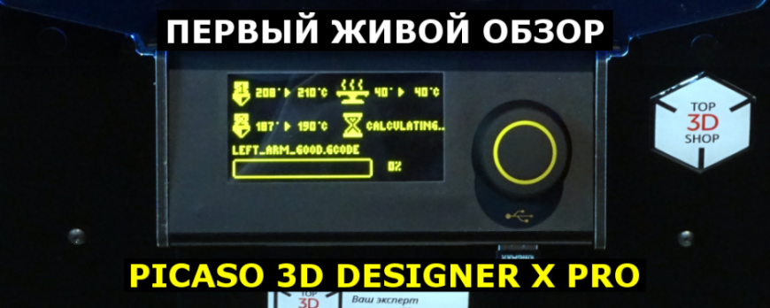 Первый живой обзор 3D-принтера Picaso 3D Designer X Pro