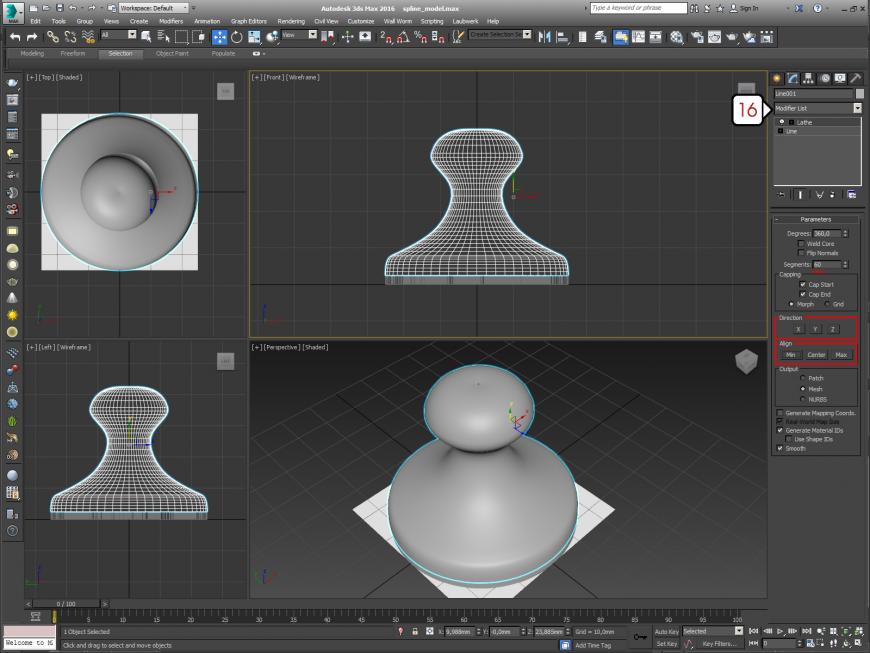 Простое сплайновое моделирование в 3Ds Max. Создаём штемпель (штамп) со своим рисунком.