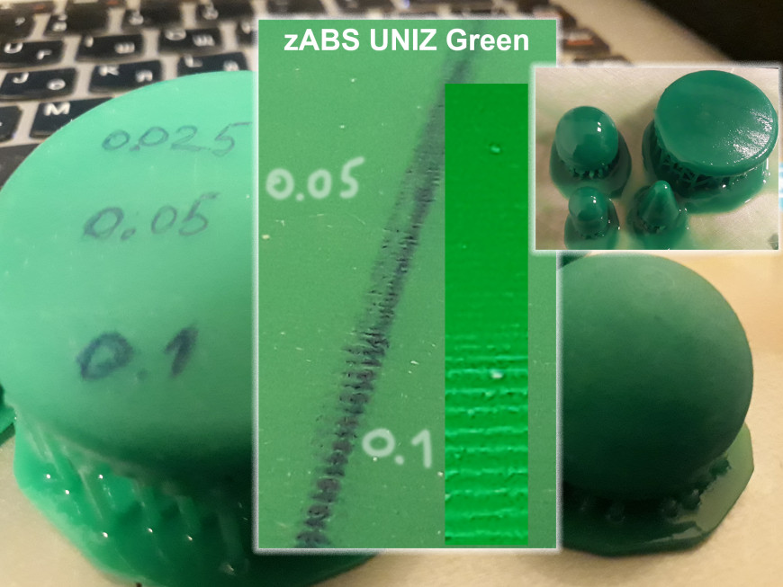 И снова полимеры. zABS от UNIZ (зелёный). 0.025, слои на глаз не отличимы. (а можно ещё тоньше).