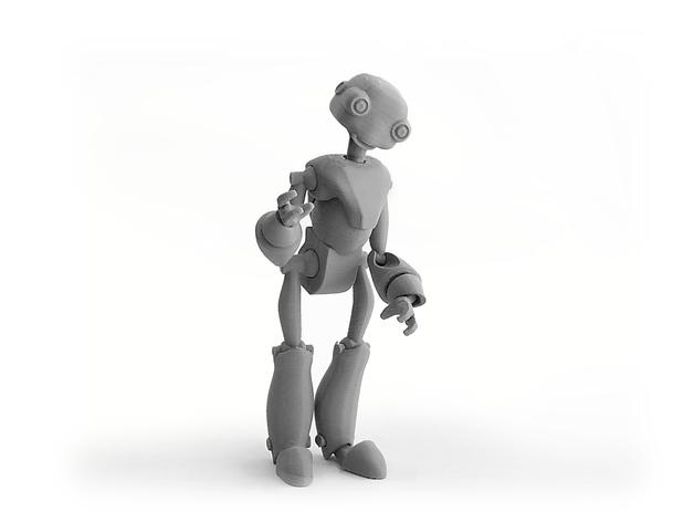 Испанский дизайнер поделился с сообществом мейкеров 3D-моделью робота - держалки для телефона