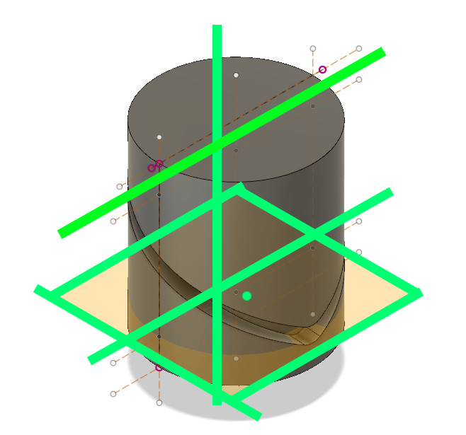 Fusion 360 моделирование паза в стенке цилиндра интересного механизма.