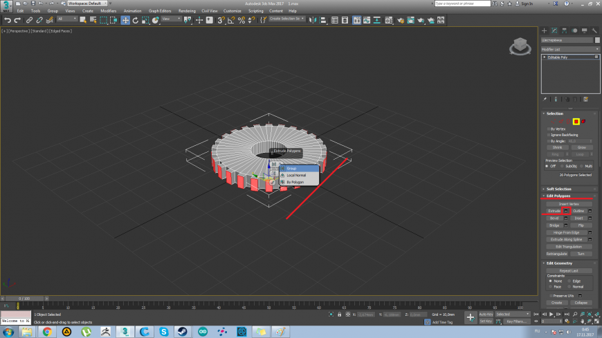 Азы и моделирование простой шестеренки в  3D's MAX