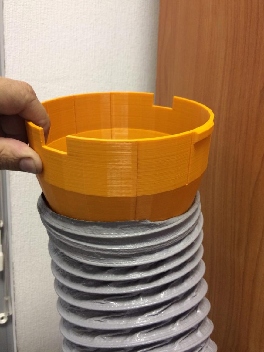 Печать переходного фланца для кондиционера на 3D принтере SkyOne
