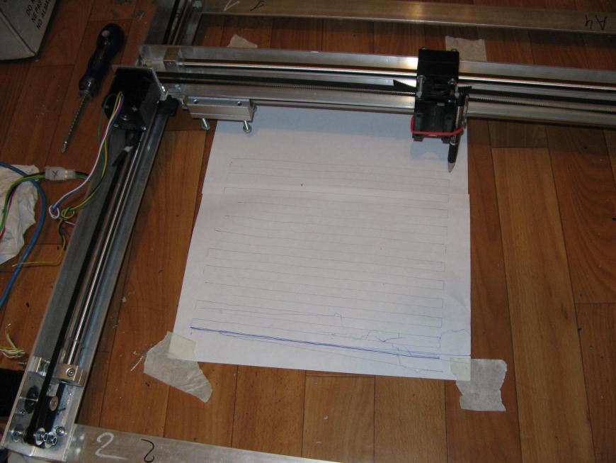 Пробный тест осей принтера 400+
