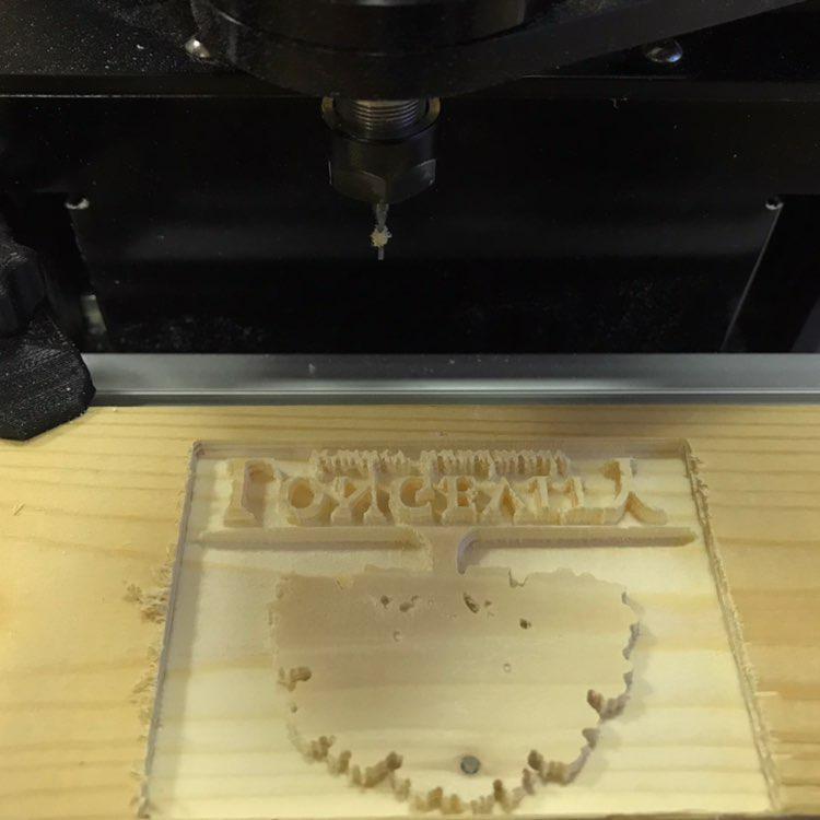 Продолжаю опыты с фрезерованием на 3D принтере