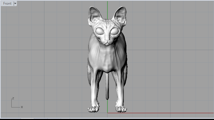 Кошка Сфинкс - моя первая 3D скульптура.