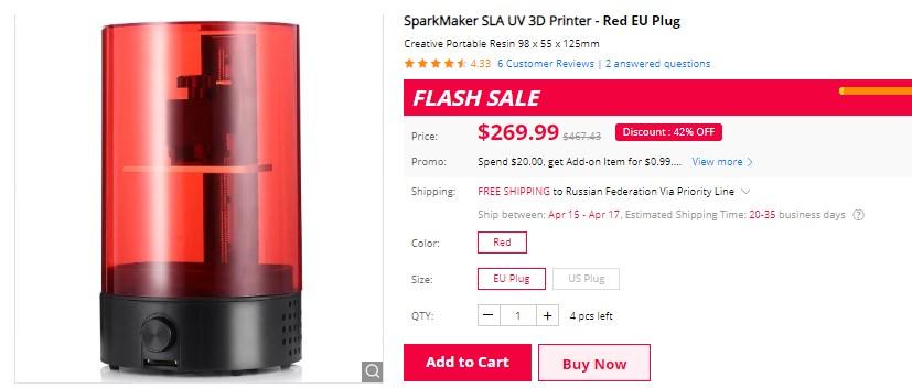 Выбираем бюджетный фотополимерный 3D принтер: Alfawize W10 vs SparkMaker SLA