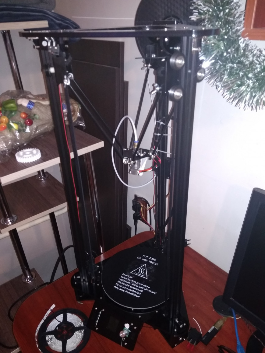 Самый бюджетный Delta 3D принтер EZT T-1/Sinis T-1
