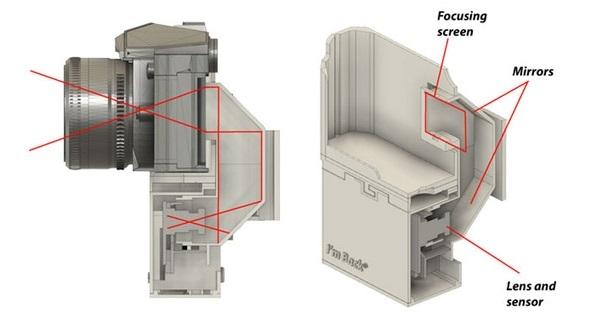 Съемный 3D-печатный модуль превращает аналоговые фотоаппараты в цифровые камеры