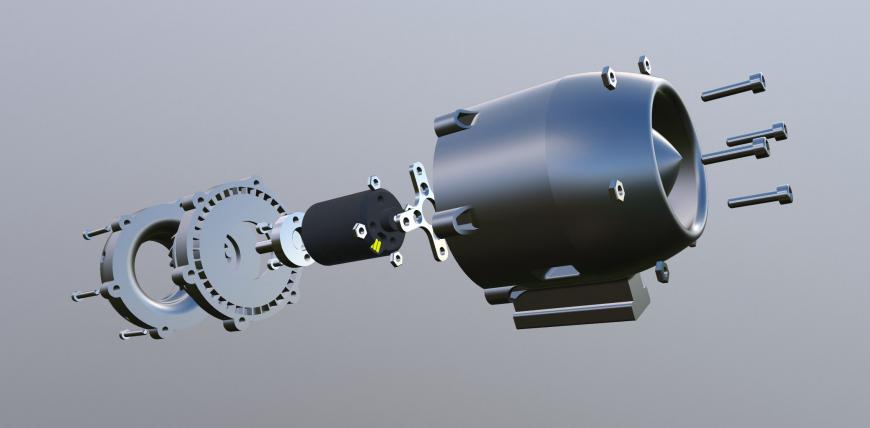 Underwater impeller motor