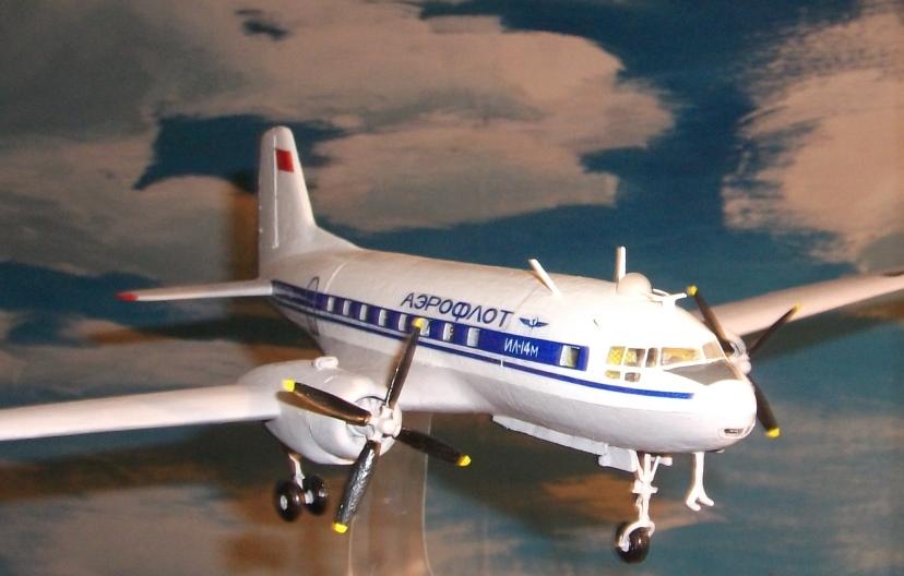Модель самолета Ил-14м из 3-д отпечатков