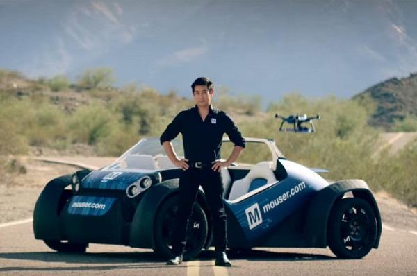 3D-печатный автомобиль с бортовым летающим дроном прошел первые испытания