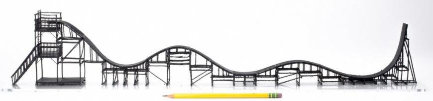 Бен Катц напечатал модель американских горок в масштабе 1:60