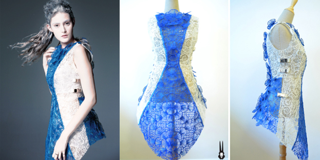 Модельеры SHIGO «нарисовали» потрясающее платье с помощью 3D-ручки 3Doodler