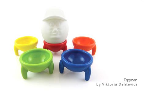 3D-печатные керамические подставки для яиц дизайн Виктории Детевики, выполненные из новых материалов от i.materialise