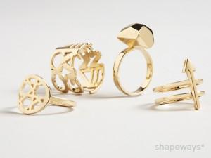 3D-печатная торговая площадка Shapeways предлагает изделия из 14-каратного золота