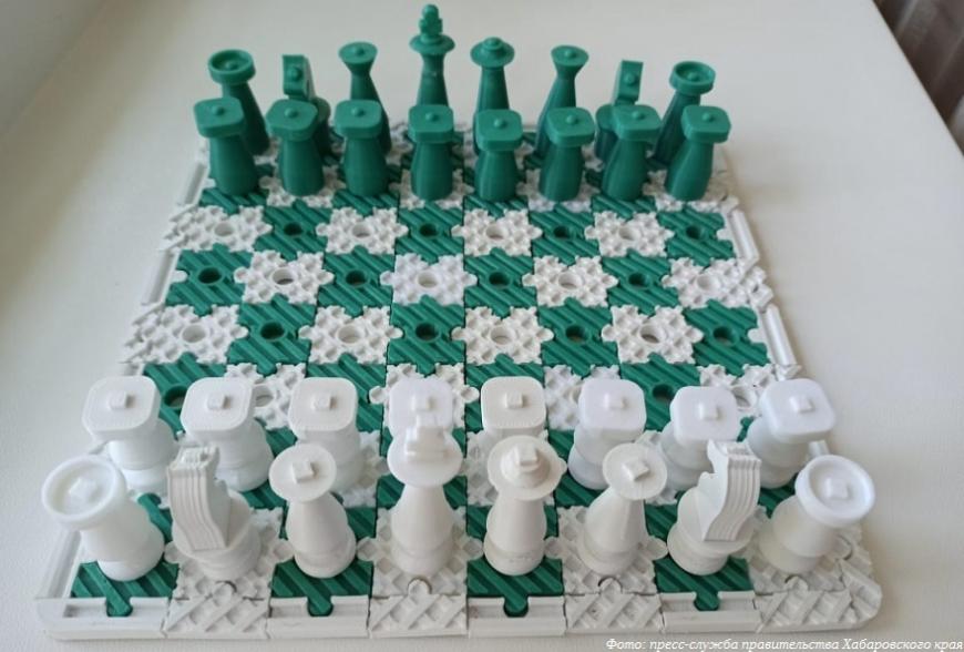 Хабаровская студентка представила шахматы для слабовидящих