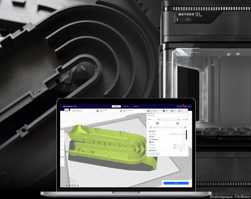 Компания UltiMaker добавила поддержку 3D-принтеров Makerbot Method в слайсер Cura