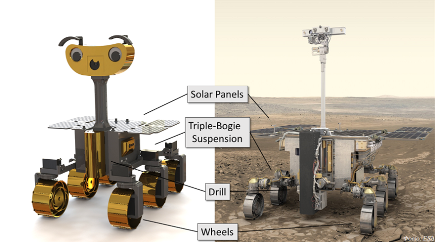 ExoMy: 3D-печатная радиоуправляемая модель марсохода ExoMars