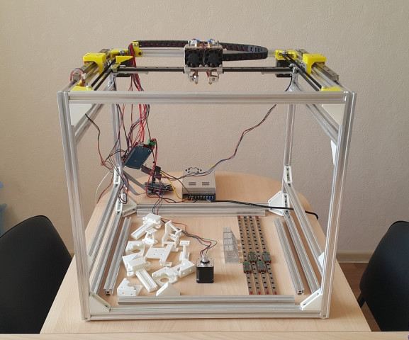 Продам незаконченный проект 3D-принтера "кубика" H-Bot
