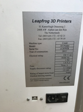 Продам 3D принтер Leapfrog creatr