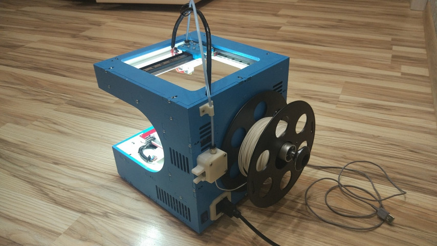 3D mini принтер  H-bot на рельсах