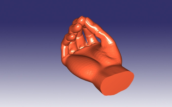 Доработать 3D модель руки в соответствии с техническим заданием
