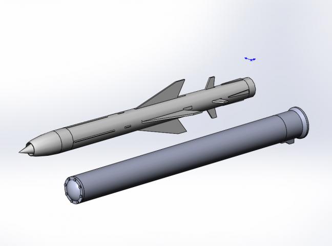 Крылатая ракета "Яхонт" "Малахит" с Транспортно пусковым контейнером масштаб 