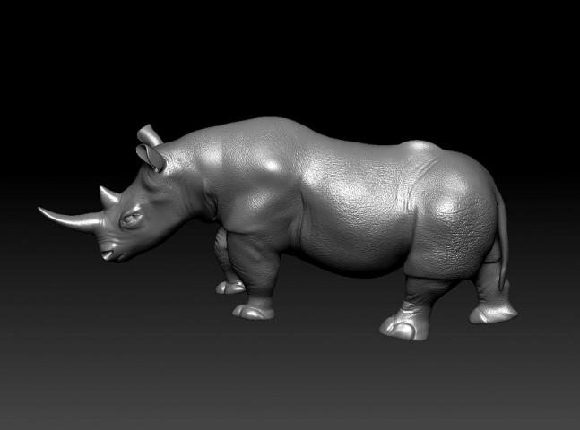 Носорог детализированный