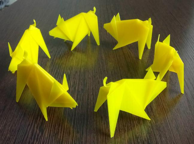 New year origami pig 2019 (поросенок,свинья,оригами)