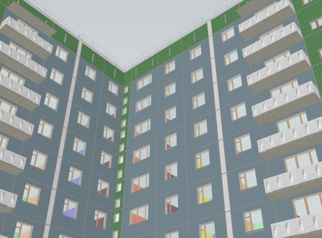 Угловая блок-секция десятиэтажного дома 97 серии (типовой проект)