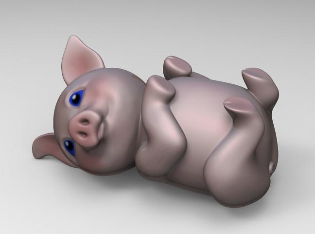 Свинья 3д модель