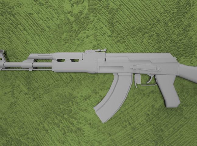 Low-poly AK-47 (Автомат Калашникова)