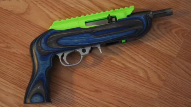 Готовый самозарядный пистолет Ruger Charger с 3D-печатным коробом