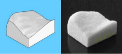 Модель (слева) и образец напечатанного сустава (справа)