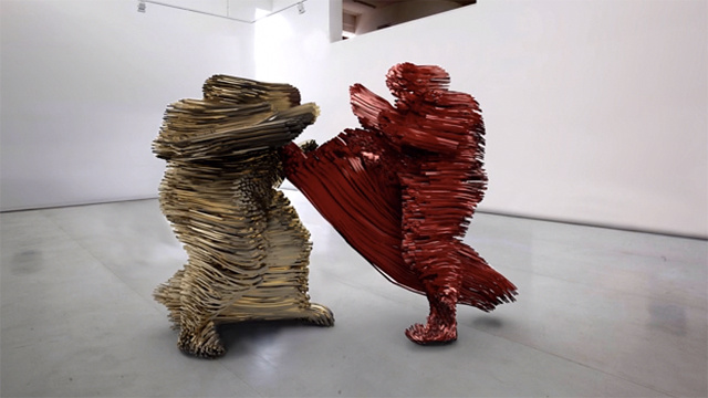 3D-печатная скульптура &laquo;Воссоздание траектории движения&raquo;