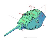 Последняя серийная модификация сварной башни танка Т-34 разработанная на заводе № 183.