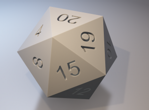 dice icosahedron - игральный двадцатигранник