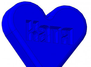 Брелок сердце Катя