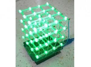 Шаблон-держатель для сборки LED кубика 4х4х4