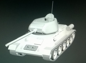 Low Poly модель танка T-34-85