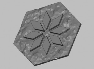 шестиугольные плитки, имитирующие каменную структуру для отливки матрицы  