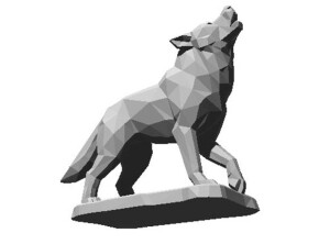 волк  low-poly variant 2