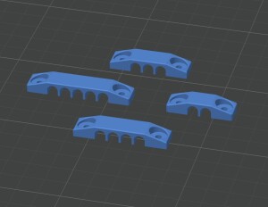 Настенное крепление витой пары на 2-3-4-5 проводов