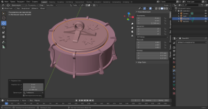 Шкатулка круглая